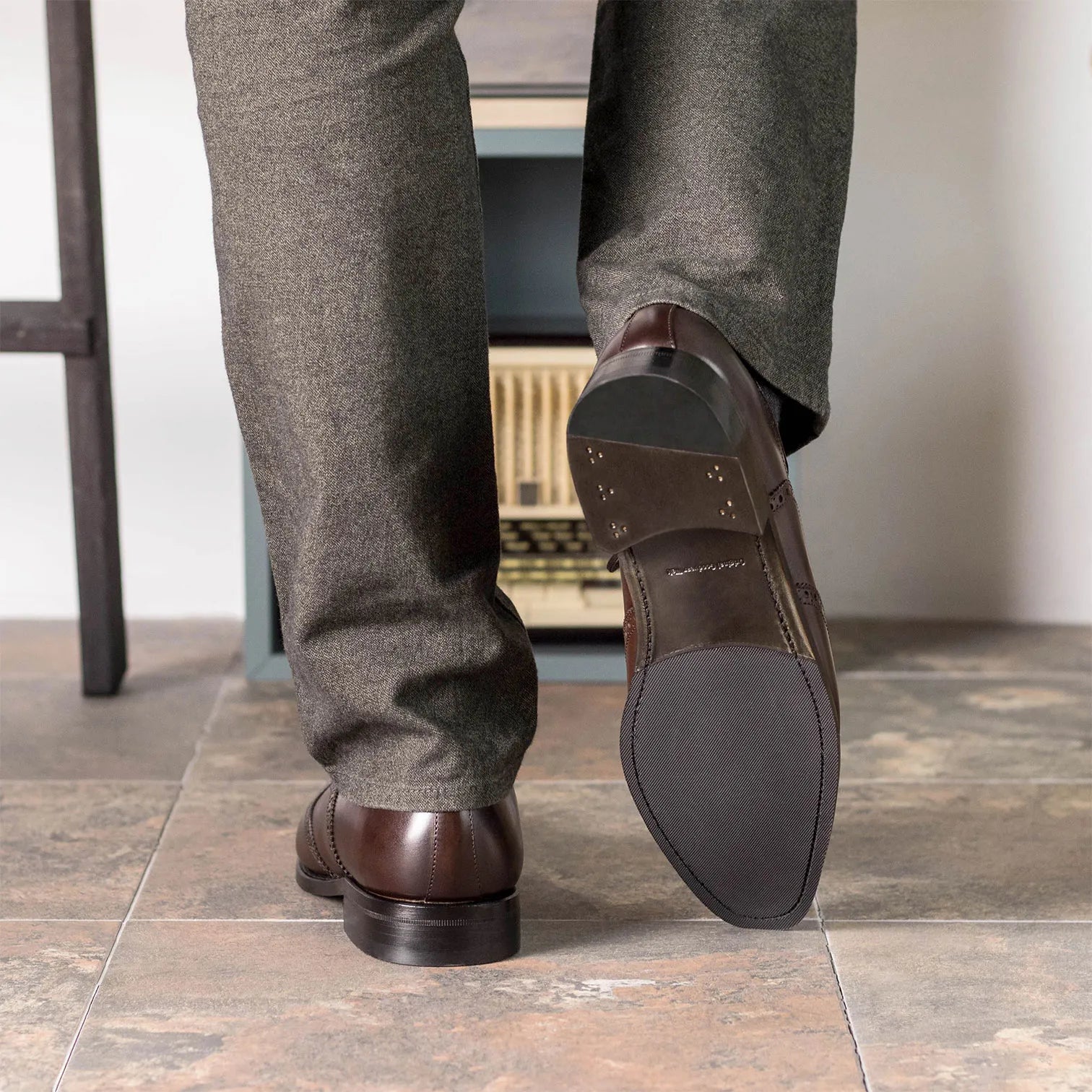 Dark Brown Goodyear Welted Oxford Brogue