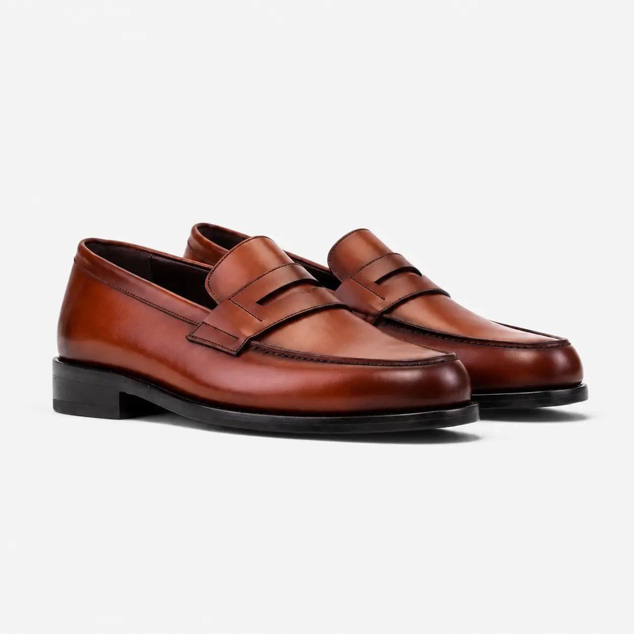 Cognac Penny Loafers