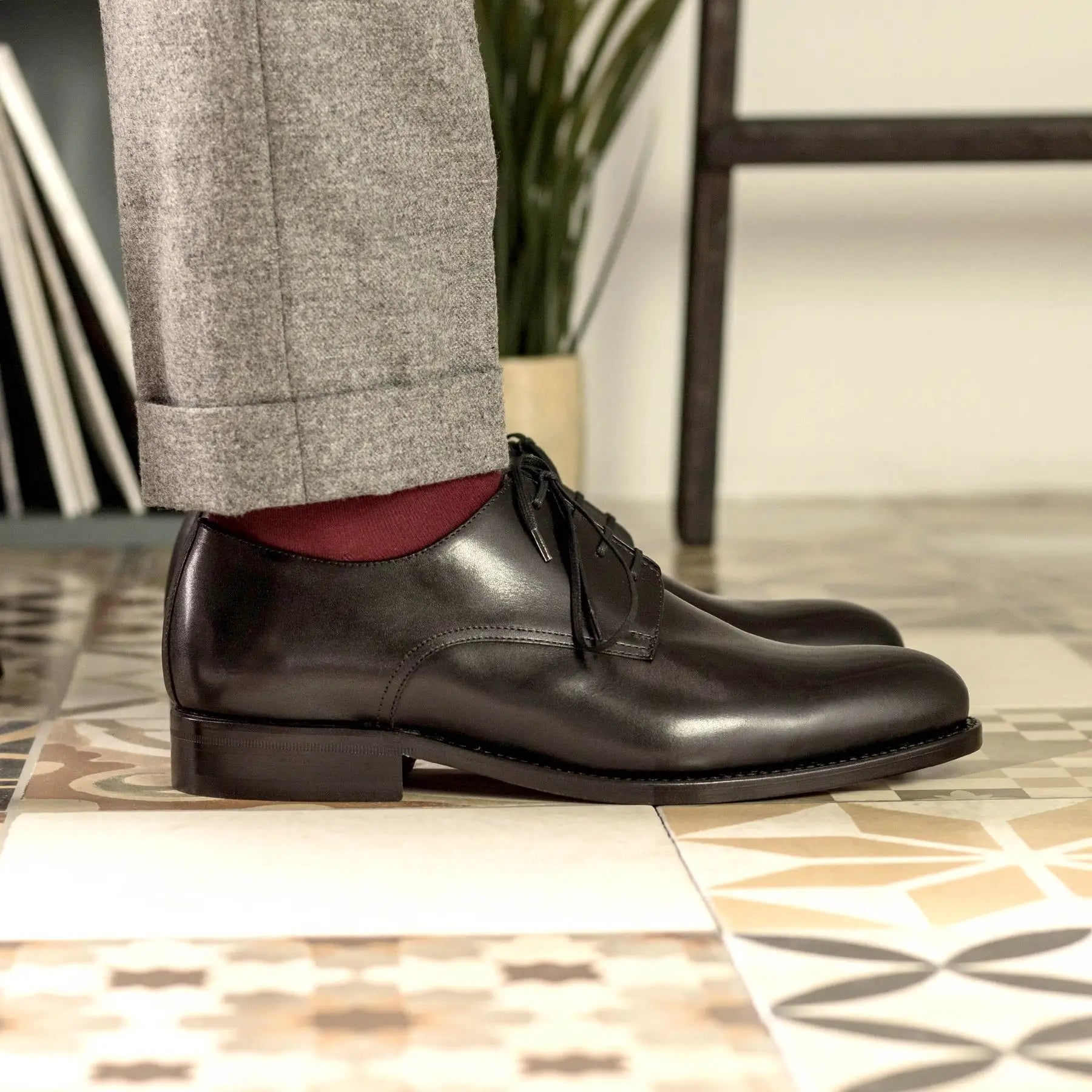 Black Derby – Handmade Lux Calf Leather