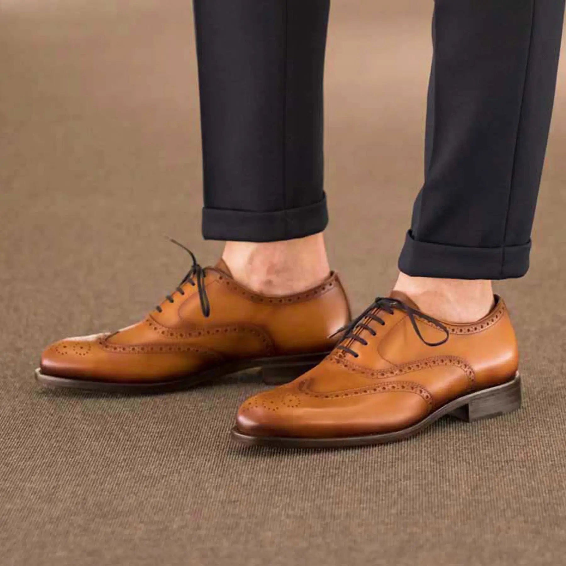 Tan Oxford – Full Brogue (Burnished)