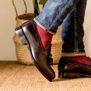 Black Leather Loafers