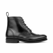 Black Military Brogue Boots