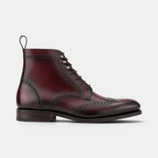 Burgundy Military Brogue Boots