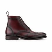 Burgundy Military Brogue Boots