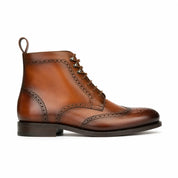 Cognac Military Brogue Boots
