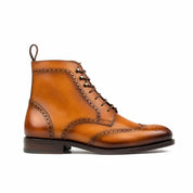 Tan Military Brogue Boots