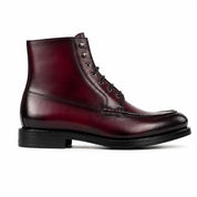 Burgundy Moc Toe Boots