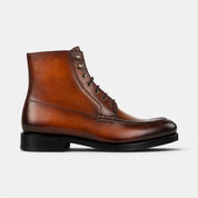 Cognac Moc Toe Boots