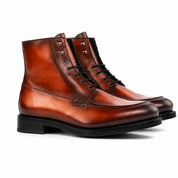 Cognac Moc Toe Boots