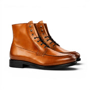 Tan Moc Toe Boots