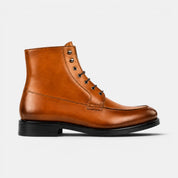 Tan Moc Toe Boots