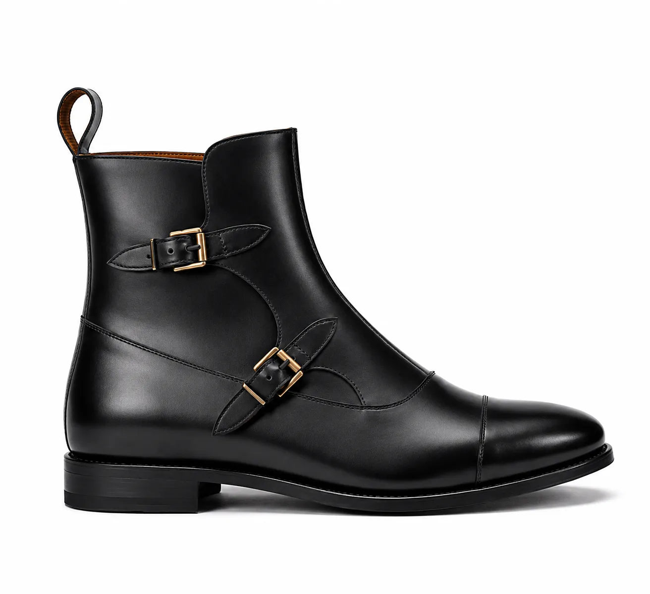 Black Octavian Buckle Boots