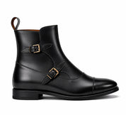Black Octavian Buckle Boots