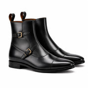Black Octavian Buckle Boots