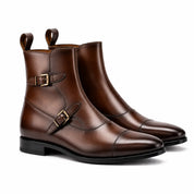 Dark Brown Octavian Buckle Boots