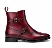 Burgundy Octavian Buckle Boots