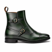 Forest Green Octavian Buckle Boots