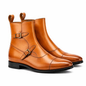 Tan Octavian Buckle Boots