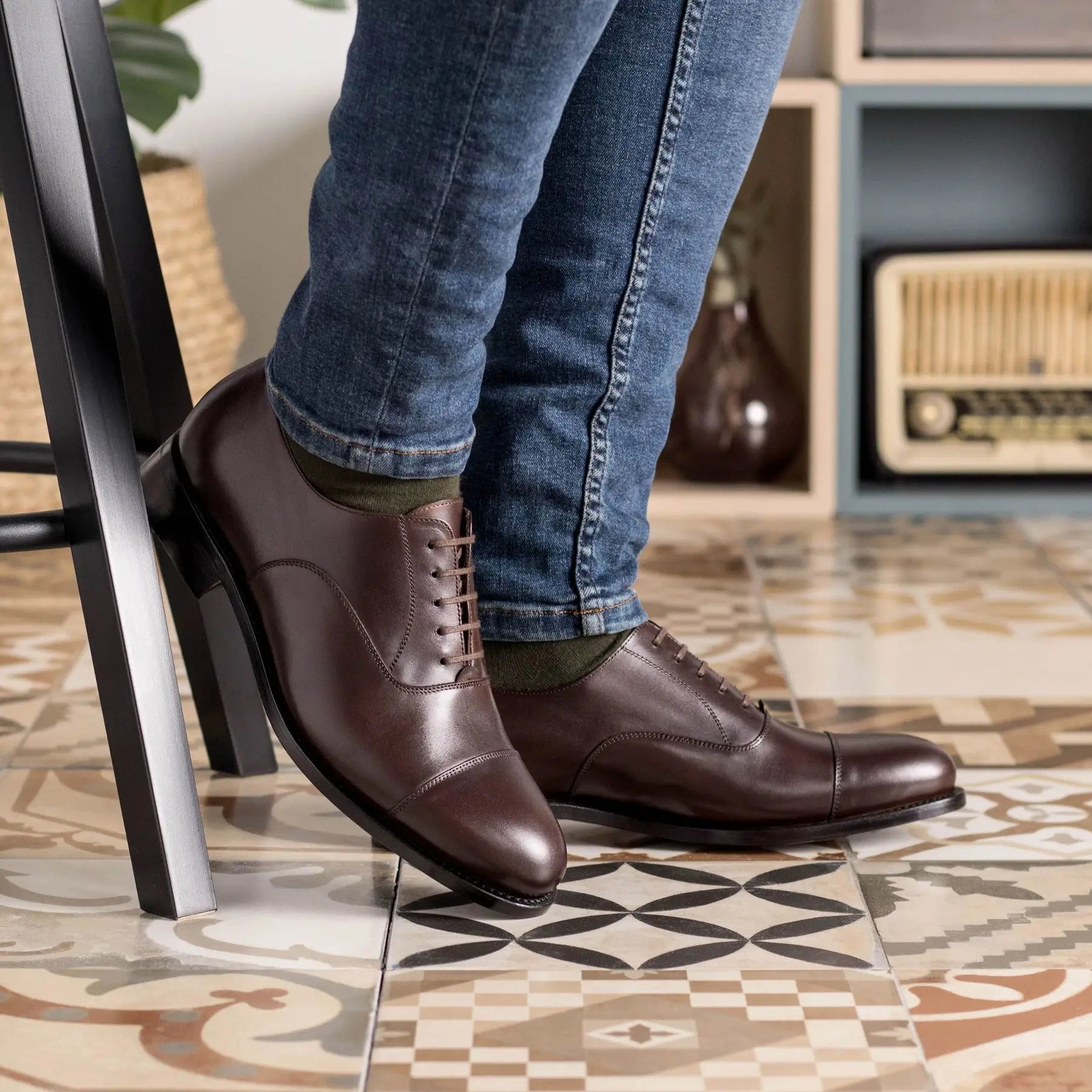 Brown Oxford Cap Toe