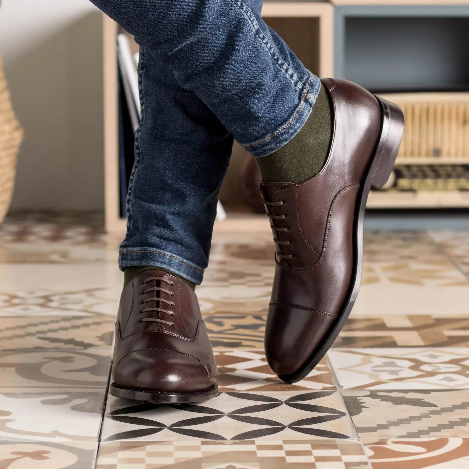 Brown Oxford Cap Toe