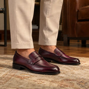 Burgundy Penny Loafers