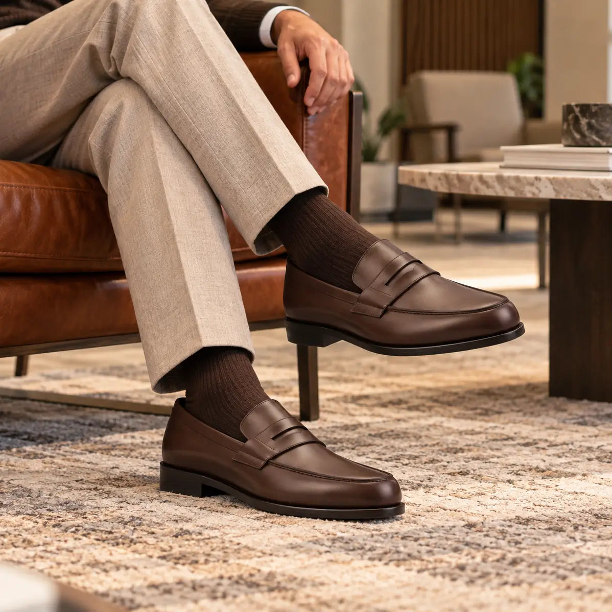Brown Penny Loafers
