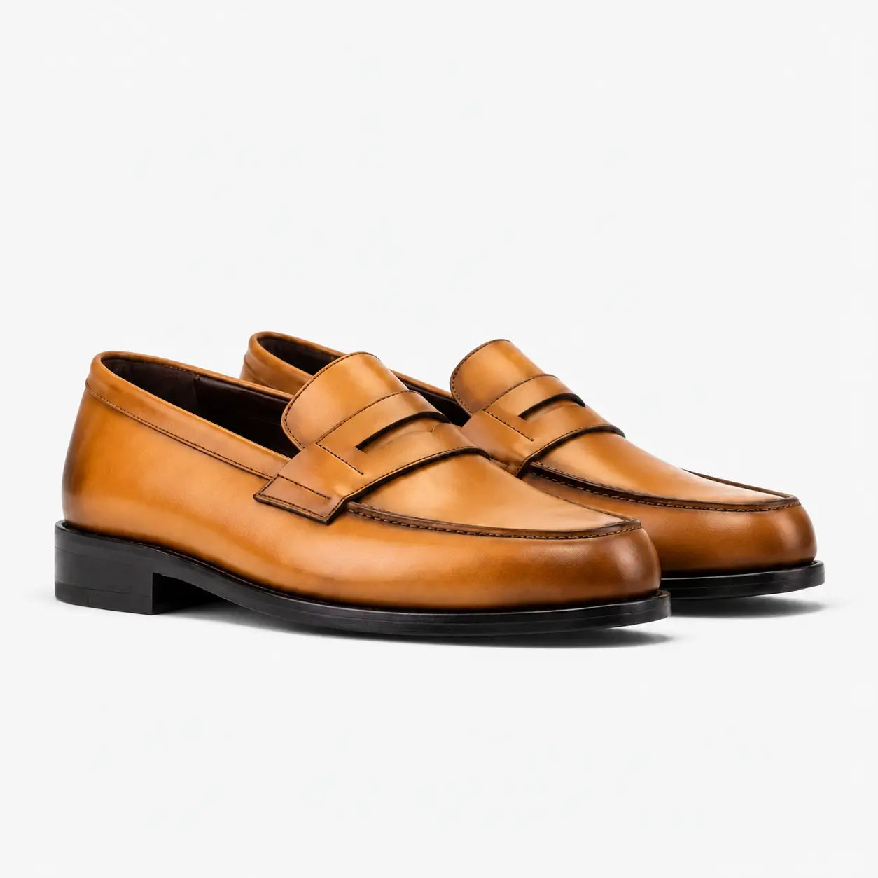 Tan Penny Loafers