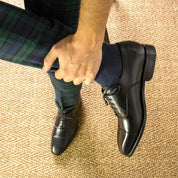 Black Goodyear Welted Oxford Cap Toe