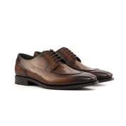 Medium Brown Cognac Goodyear Welted Split Toe Derby
