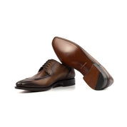 Medium Brown Cognac Goodyear Welted Split Toe Derby