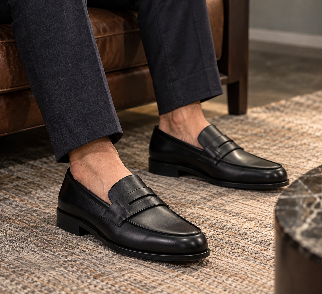 Black Penny Loafers