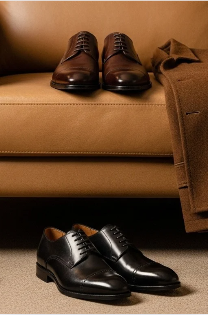 Handmade Custom Order Men's Leather Oxfords – Made To Measure – Solid Color – Medium Width – From Turkey