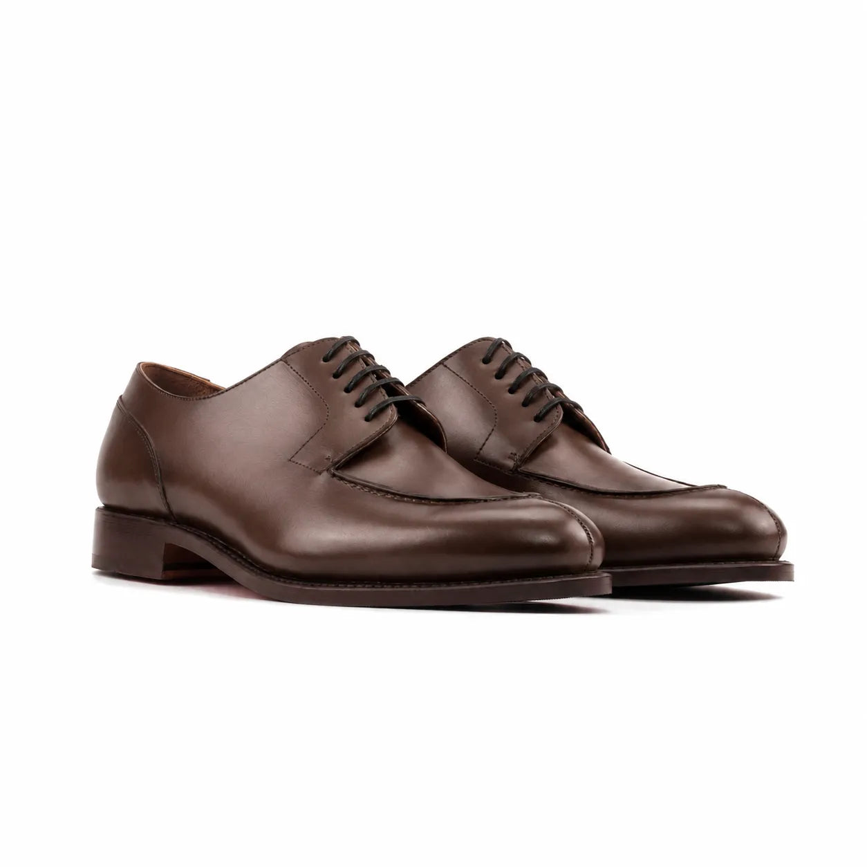 Dark Brown Derby Split Toe Shoes