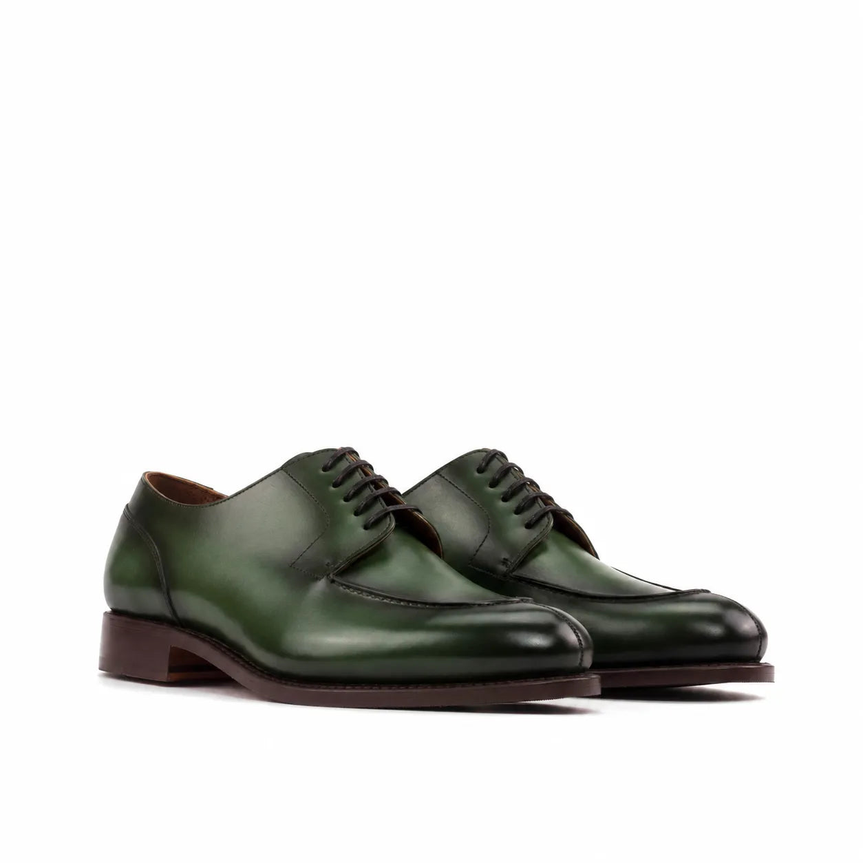 Forest Green Derby Split Toe Shoes
