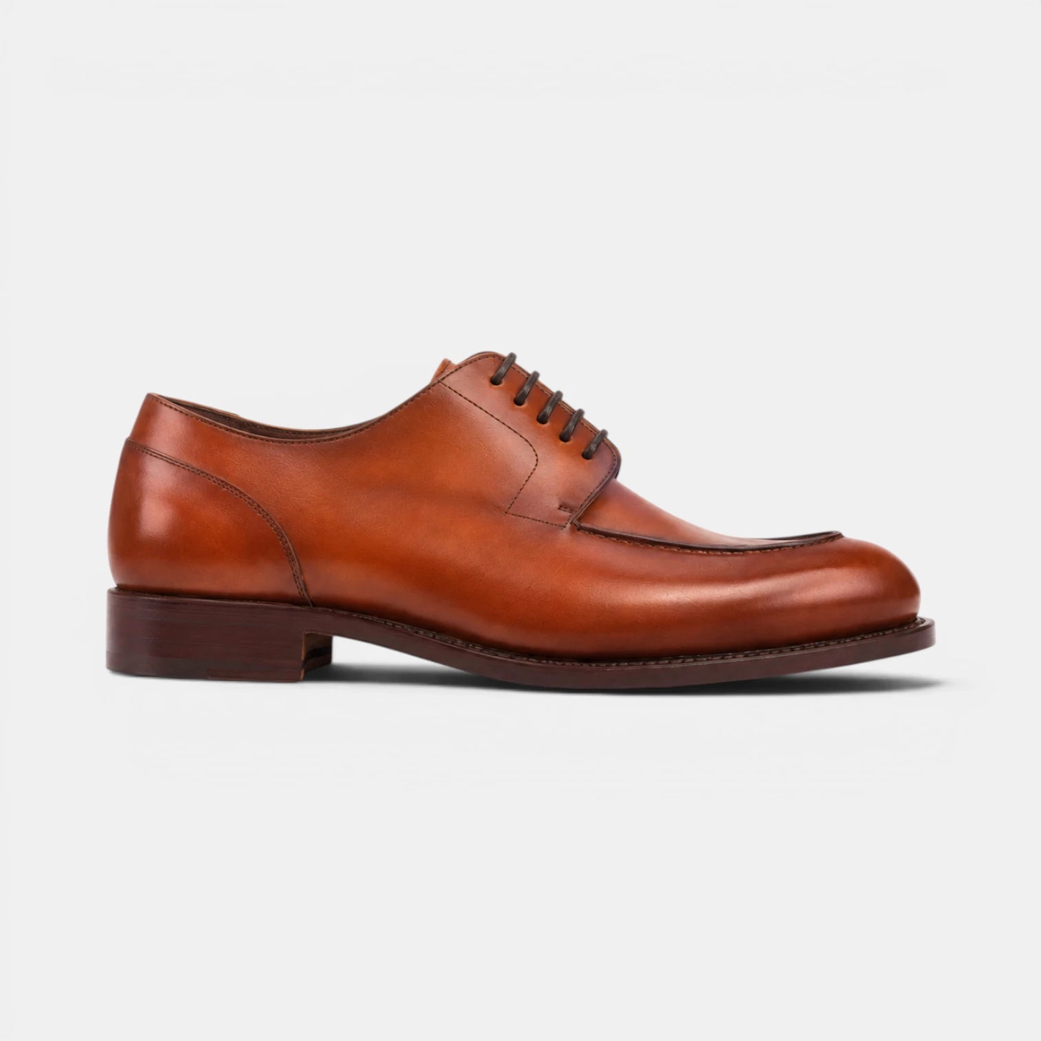Cognac Derby Split Toe Shoes