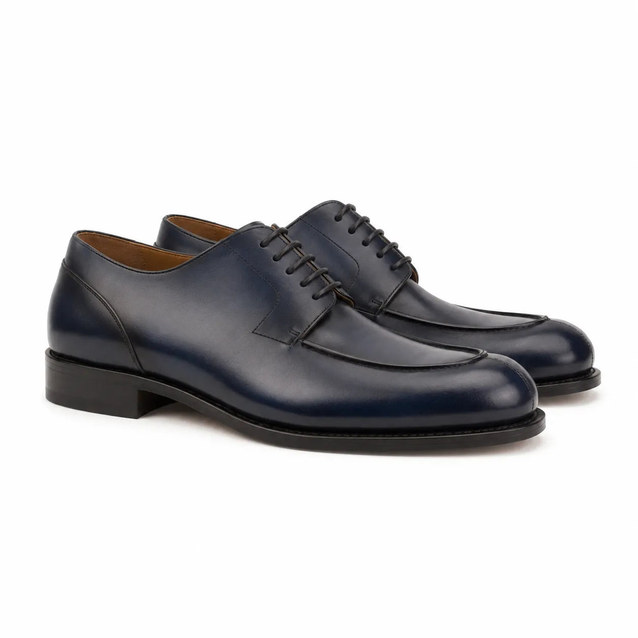 Navy Blue Derby Split Toe Shoes