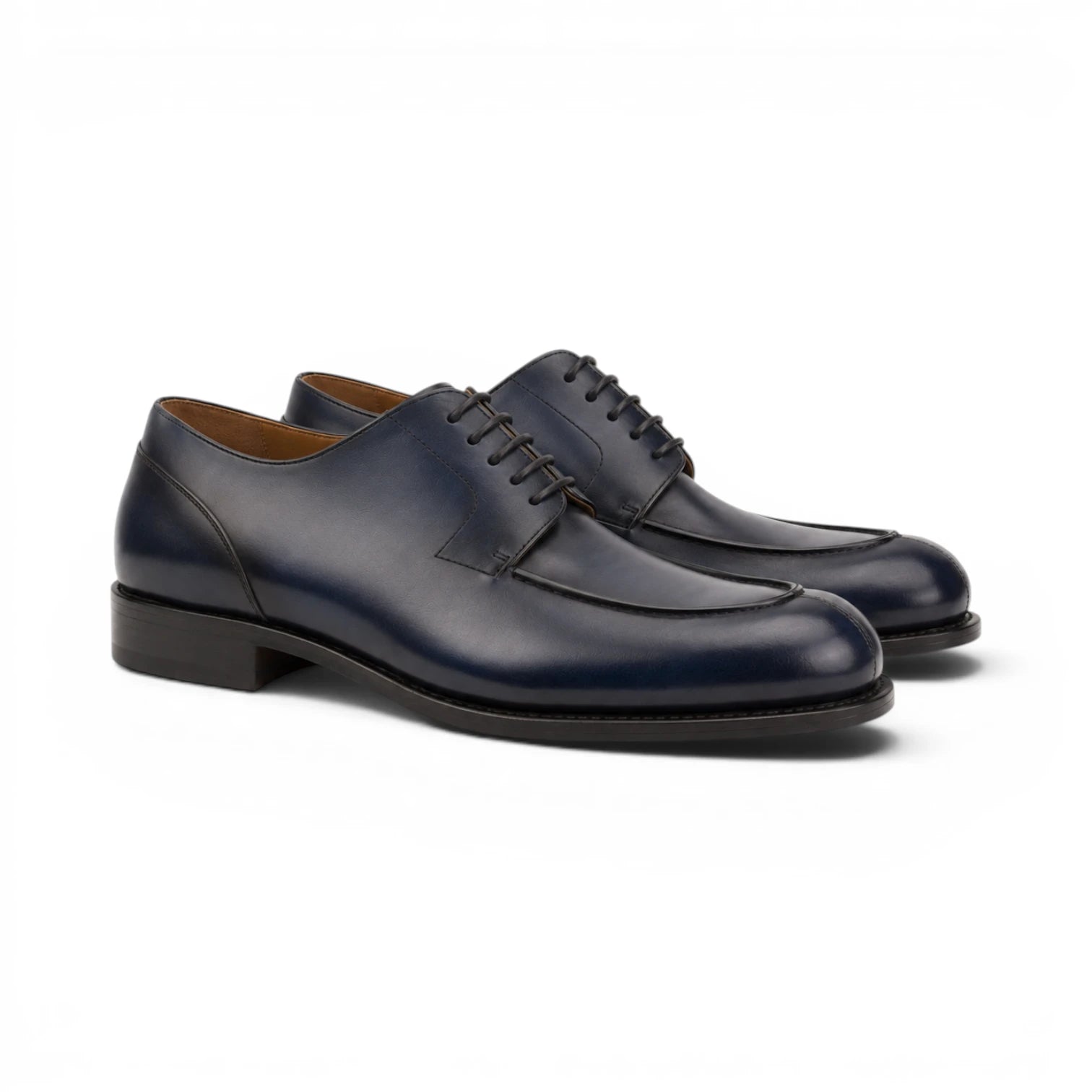 Navy Blue Derby Split Toe Shoes