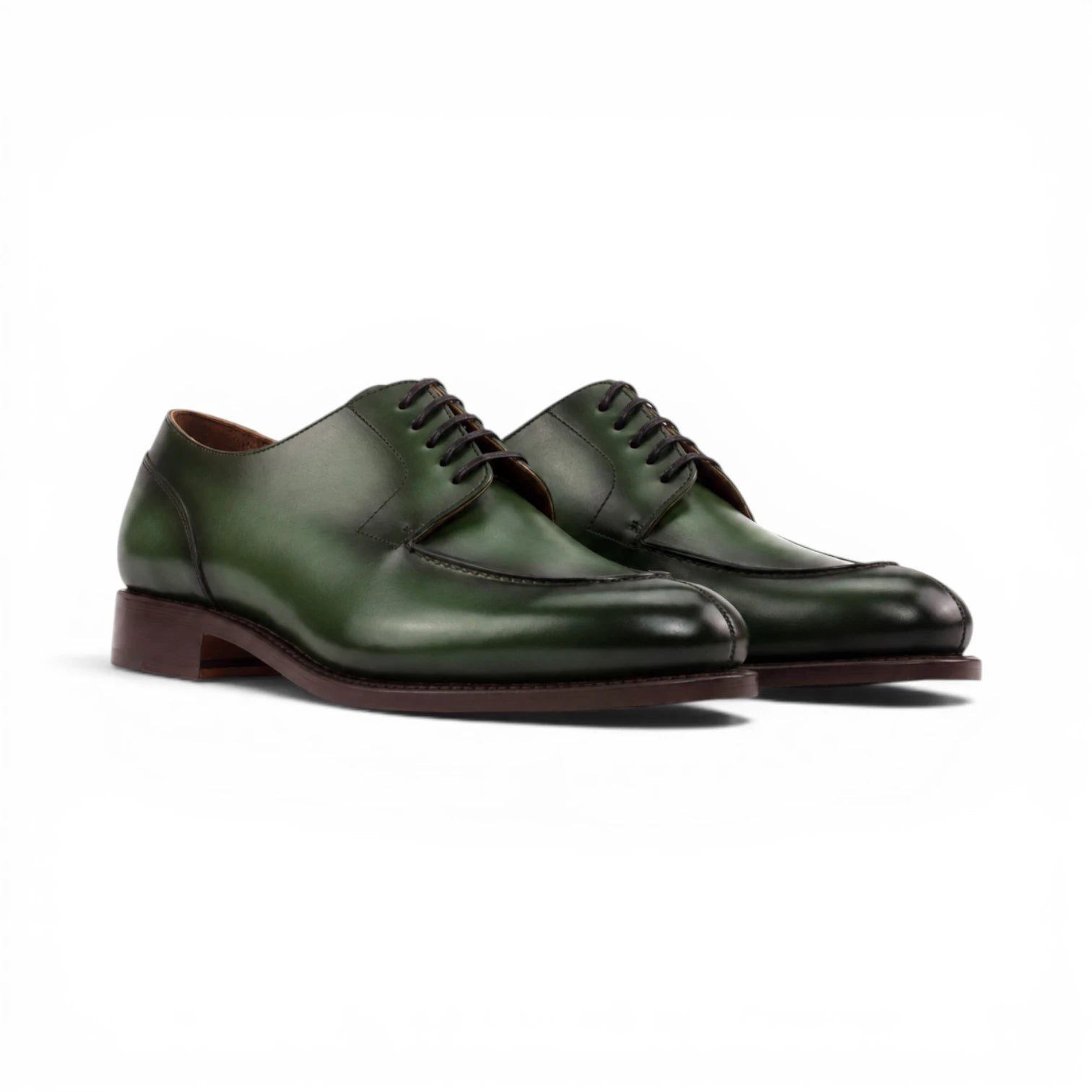 Forest Green Derby Split Toe Shoes