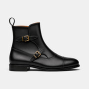 Black Zip Buckle Boots