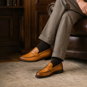 Tan Penny Loafers