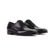 Black Goodyear Welted Saddle Oxford