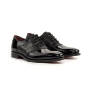 Black Goodyear Welted Saddle Oxford