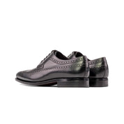 Black Goodyear Welted Longwing Blucher