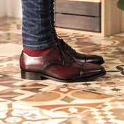 Burgundy Goodyear Welted Oxford Cap Toe