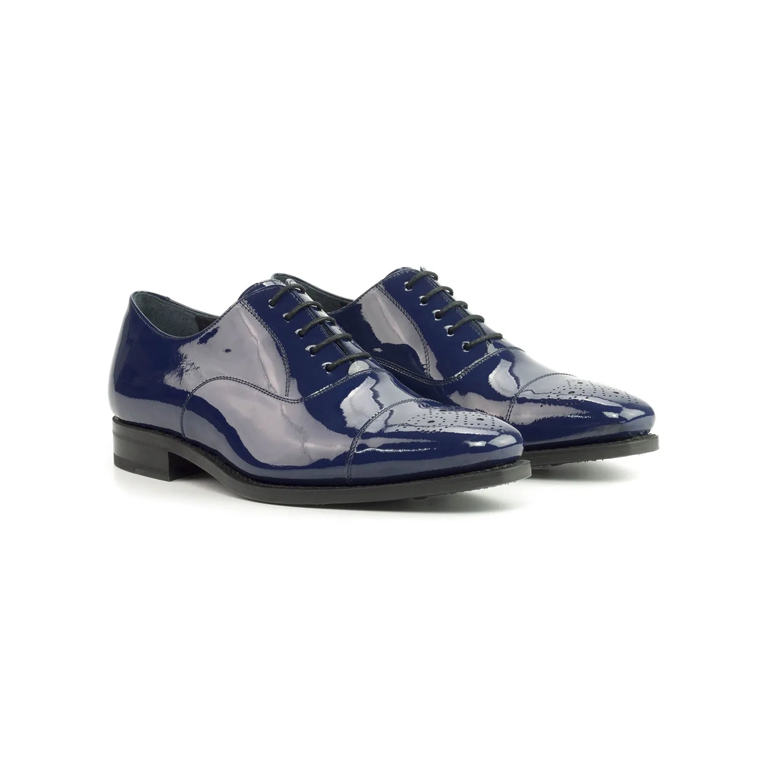 Cobalt Blue Goodyear Welted Medallion Oxford