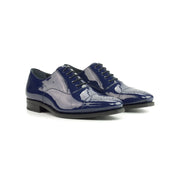 Cobalt Blue Goodyear Welted Medallion Oxford