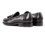 Goodyear Welted Black Loafers Mixed Leather Rubber Sole - Image 2