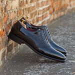 Bespoke Black Groom Wedding Shoes